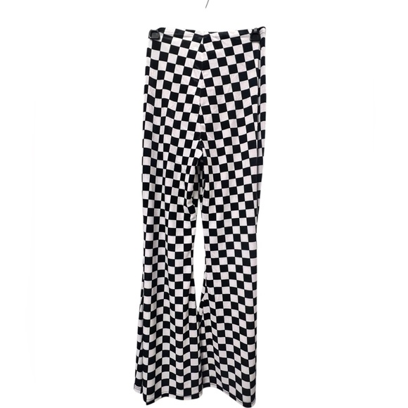 Stylish Checkered Wide Leg Women's Pants - Picture 3 of 6